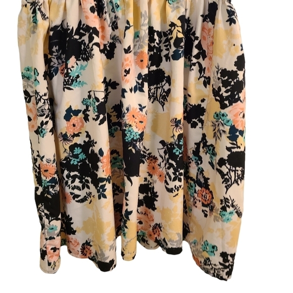 Band of gypsies whimsigoth white black floral spaghetti strap lace midi dress - Picture 6 of 8